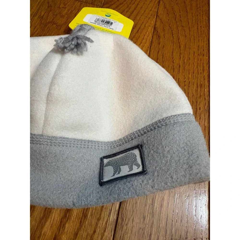 Sunday Afternoons Kids Cozy Critter Beanie Opal Pewter Polar Bear Fleece Hat S/M